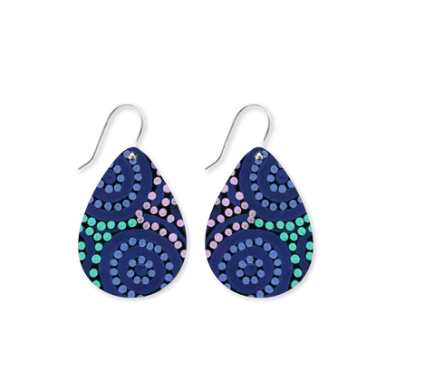 Azeza Possum Dreamtime Iconic tear Drop Earrings