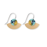 Van Gogh Sunflowers Layered Mini Fan Drop Earrings