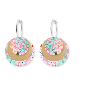 Kelsie Rose Whimsical Blooms Three Circle Hoop Earrings