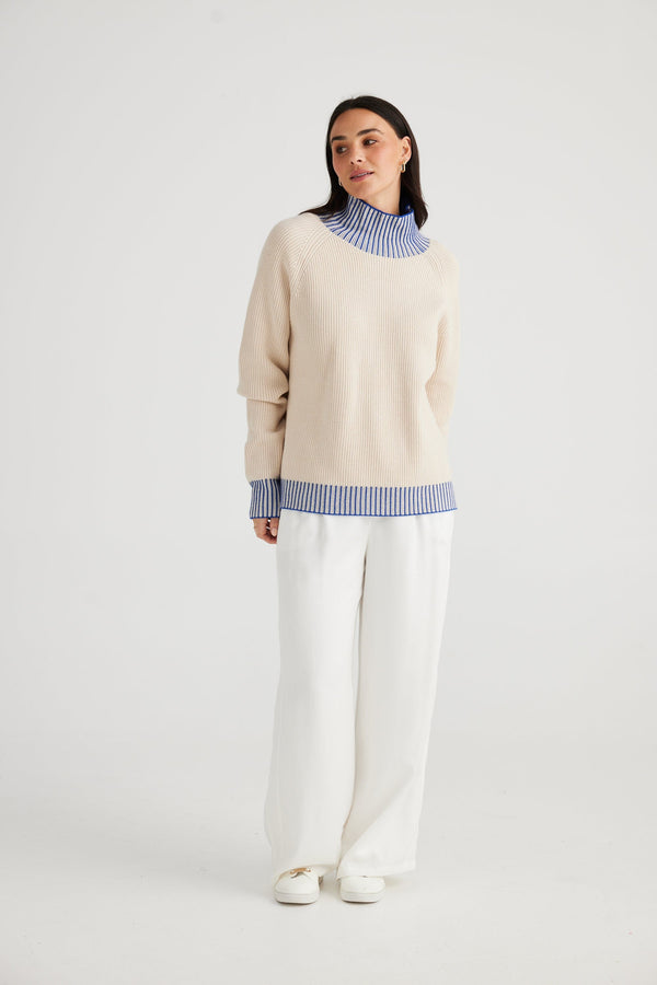 brave+true Clothing - Winter Cobalt / S Alexis Knit Jumper