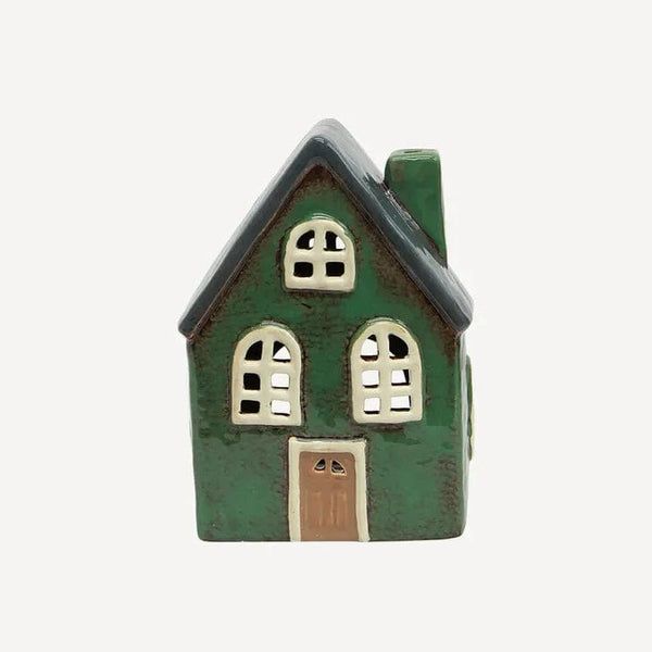 French Country Collections Decor Alsace Tea Light Barn Green