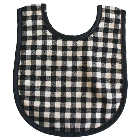 Not specified Baby & Kids Black Bib Check Linen