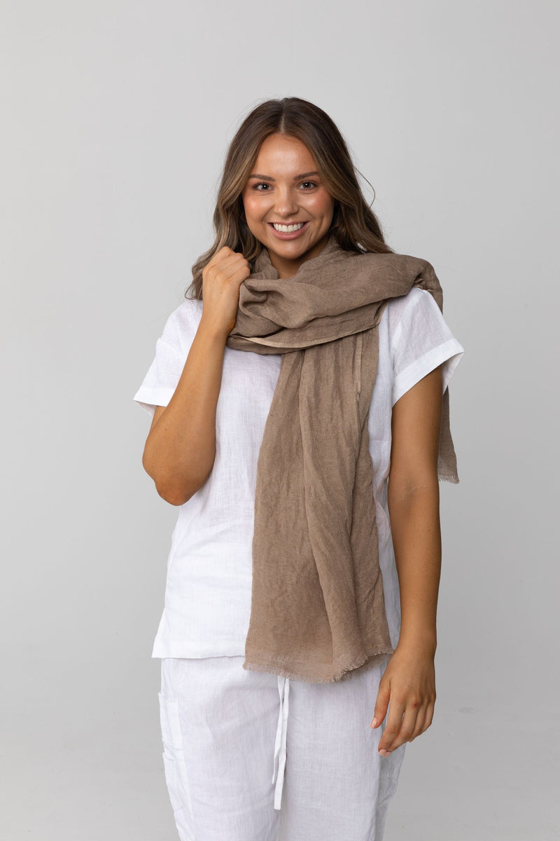 Holiday Trading & Co Accessories Khaki Fisher Scarf