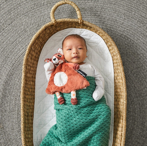 Not specified Baby & Kids Forest Green Basket Weave Knit Blanket