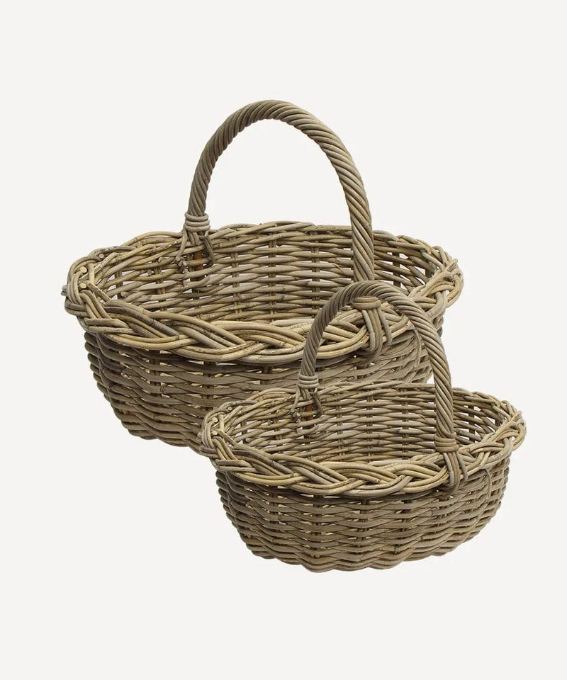 French Country Collections Decor Grove Oval Harvest Basket