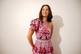 Azure & Indigo Clothing - Summer Ikat One Shoulder Dress