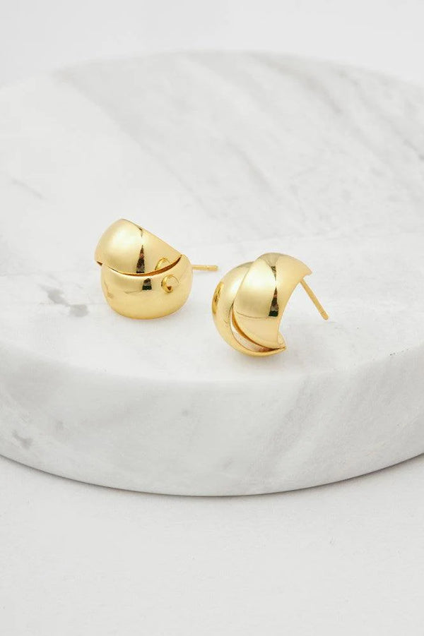 Jessie Earring - Brushed Gold