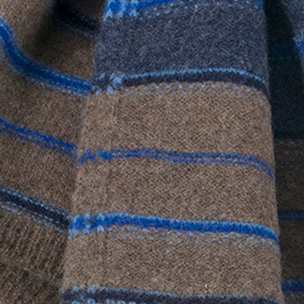 Mansted (Denmark) Accessories Denim Lambs Wool Stripe Scarf