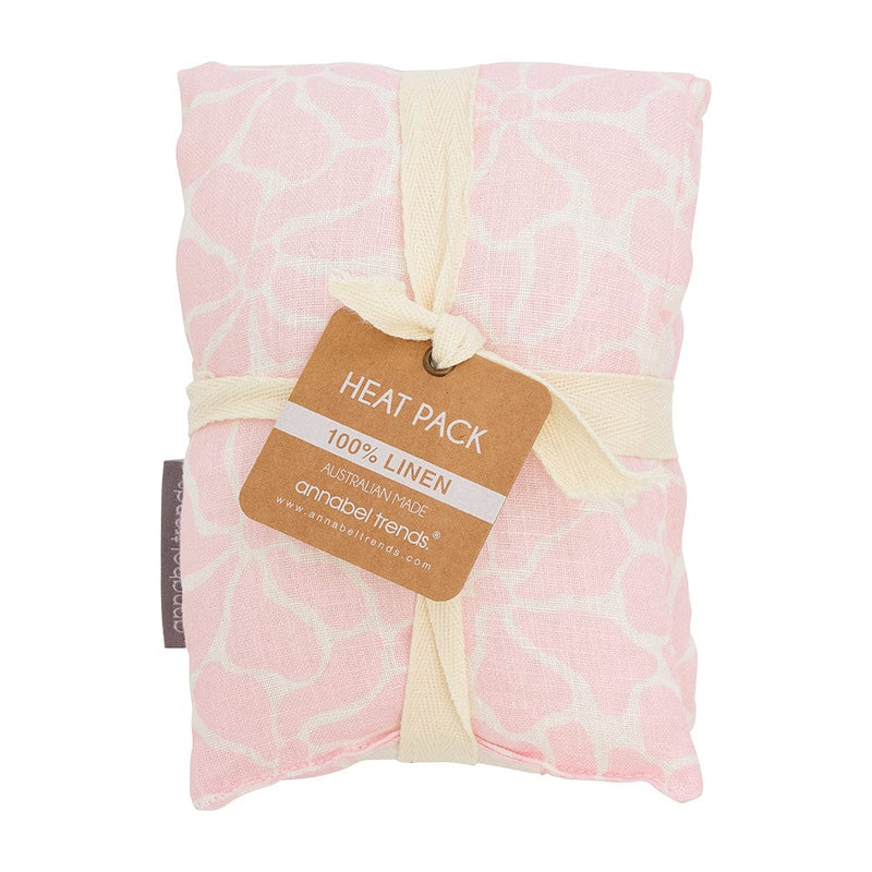 Annabel Trends Personal Care Pink Petal Floral Linen Heat Pillow