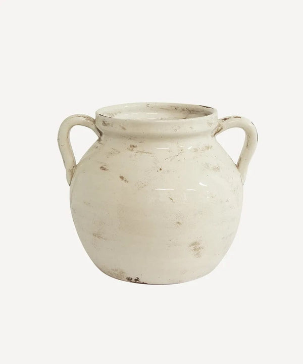 French Country Collections Decor Luna Aged White Urn
