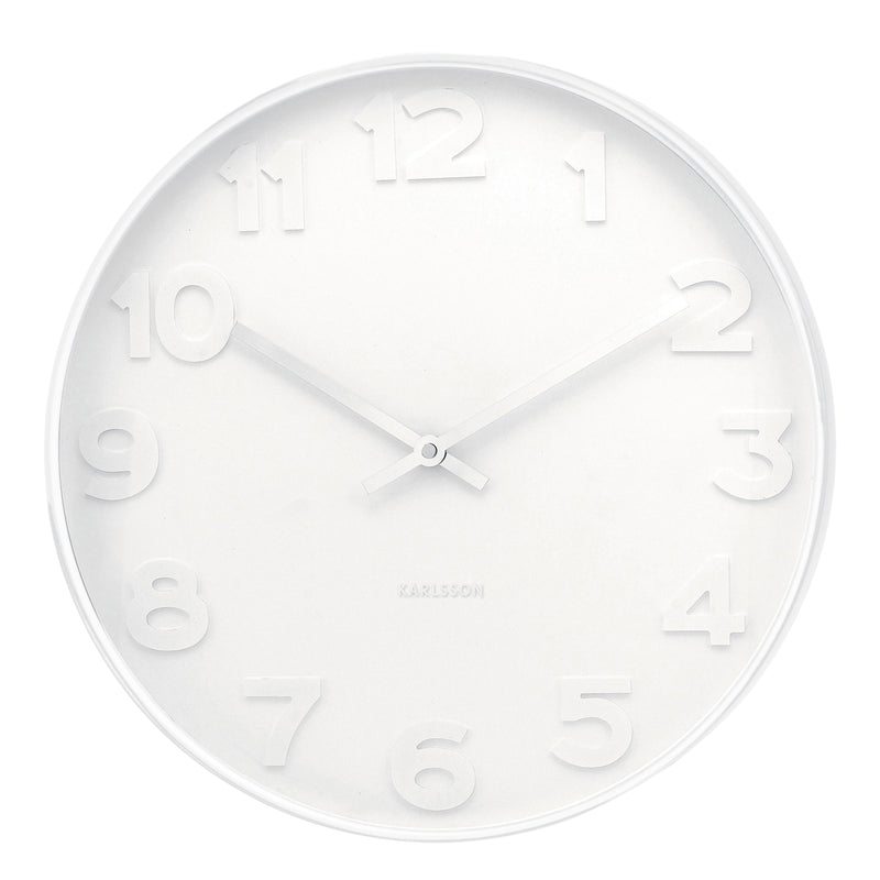Karlsson Decor Mr White Wall Clock 38x38X6cm