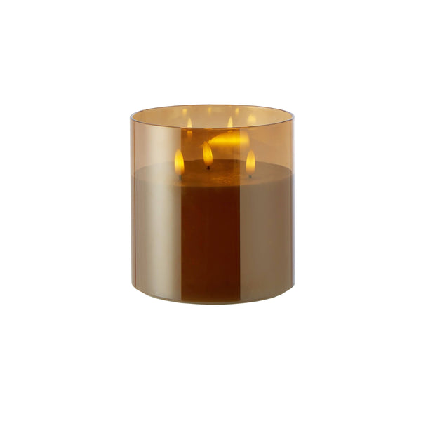 ROGUE Decor RG Amber Triflame Candle 15x15x15cm
