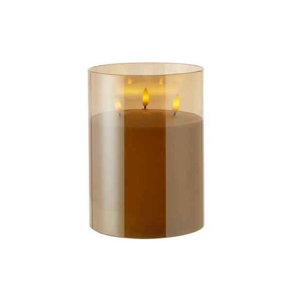 ROGUE Decor RG Amber Triflame Candle 15x15x20cm