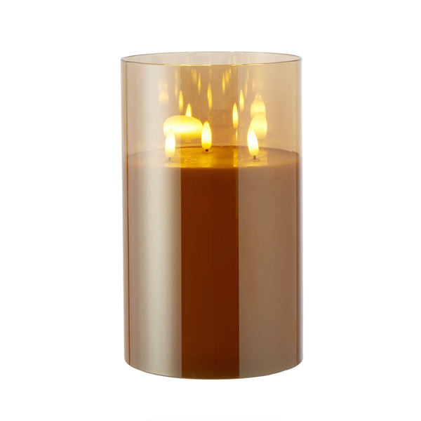 ROGUE Decor RG Amber Triflame Candle 15x15x25cm