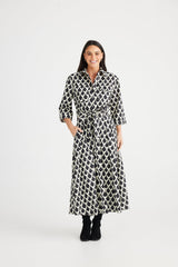brave+true Clothing - Winter Network / S Rossellini 3/4 Sleeve Dress