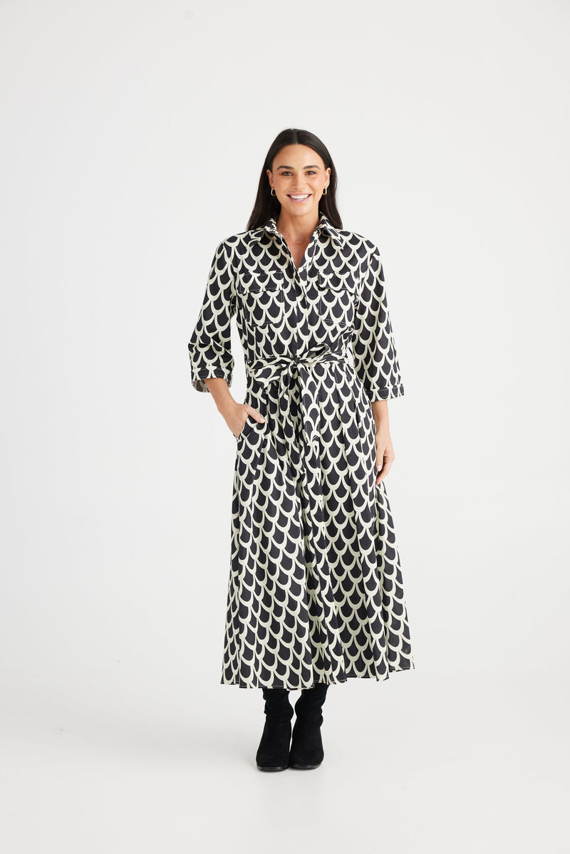 brave+true Clothing - Winter Network / S Rossellini 3/4 Sleeve Dress