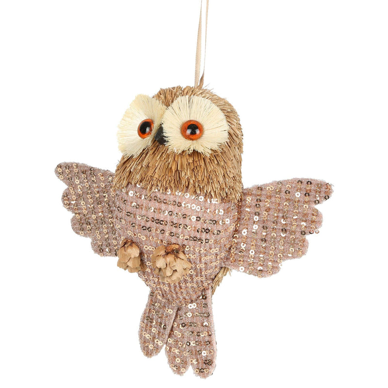 Florabelle Living Decor Solange Glimmer Hessian Hanging Owl