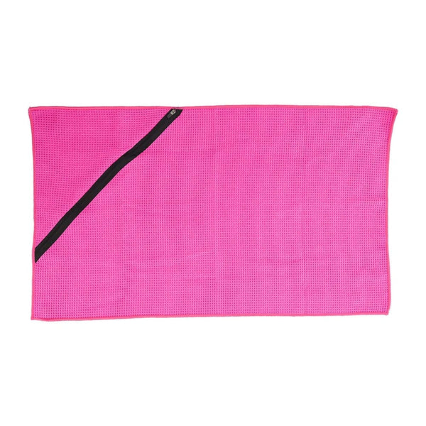 Annabel Trends Personal Care Sports Towel Waffle Zip - Hot Pink