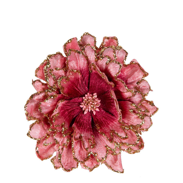 Florabelle Living Decor Stella Velvet Clip On Peony Pink