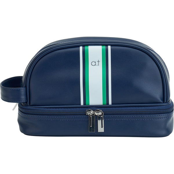 Annabel Trends Personal Care Stripe Toiletry Bag Mens - Navy