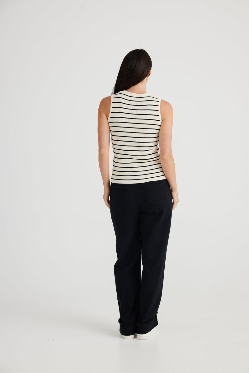 brave+true Clothing - Winter Tori Thin Stripe Tank