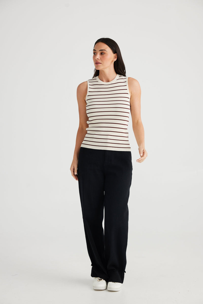 brave+true Clothing - Winter Tori Thin Stripe Tank