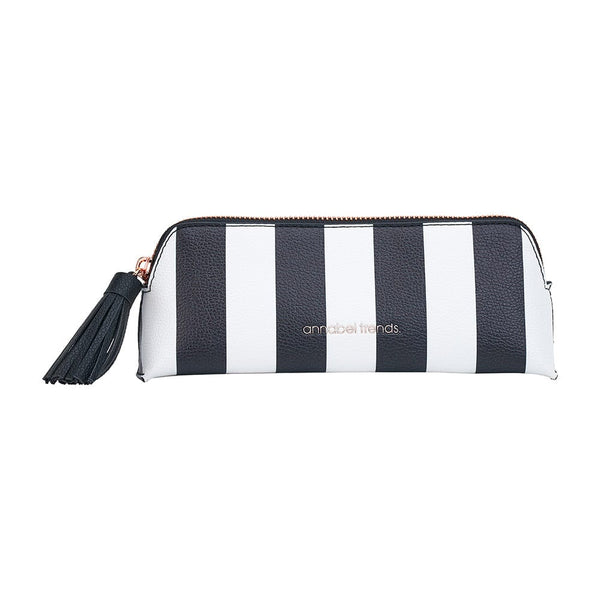 Annabel Trends Accessories Vanity Bag Black & White Stripe - Mini