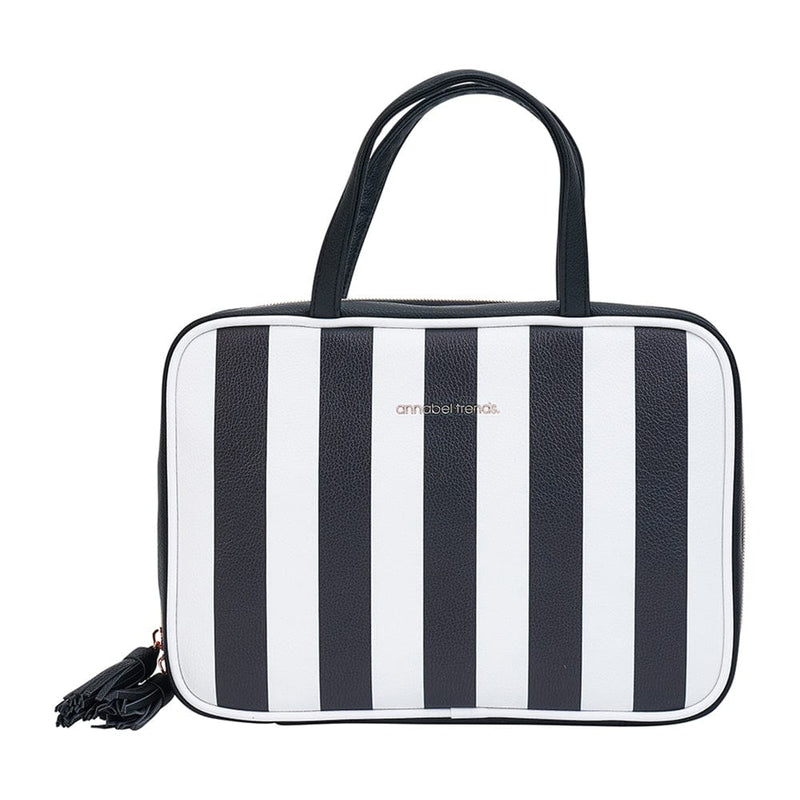 Annabel Trends Accessories Vanity Toiletries Bag Black & White Stripe