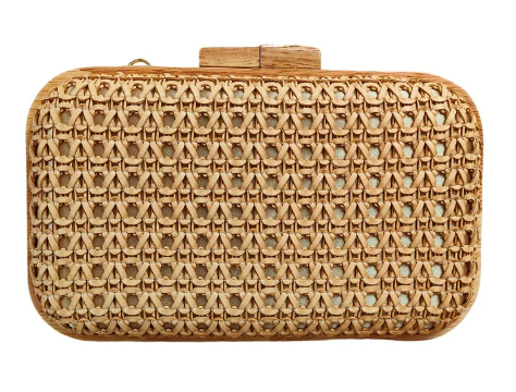 Woven Clutch Bag with Timber