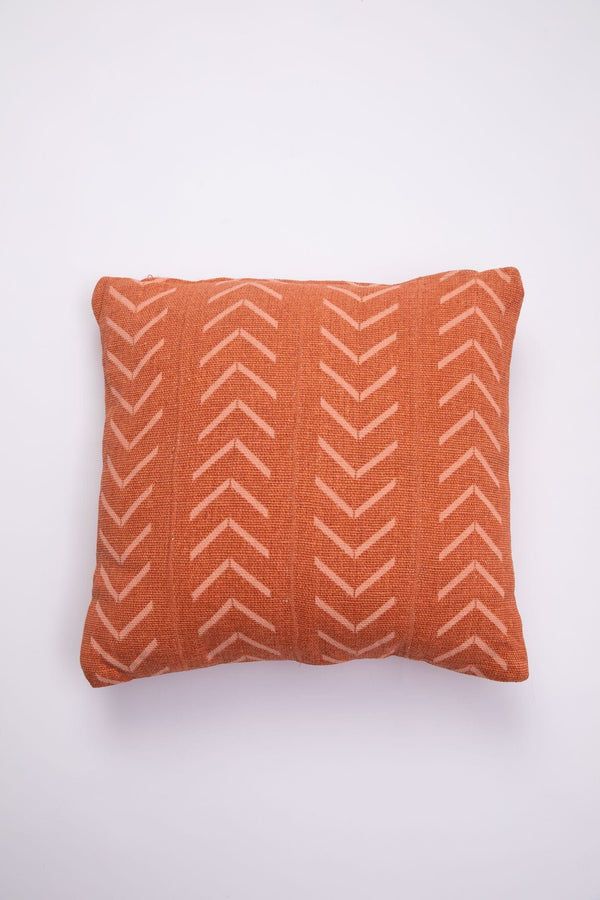 Holiday Soft Furnishings Zulu Mud Cloth Cushion - Mandarine