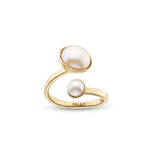 Palas Jewellery L (size 9) Aphrodite Double Pearl Ring