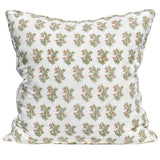 Block & Print Soft Furnishings Daphne Sage Cushion 50cm x 50cm w Feather Insert