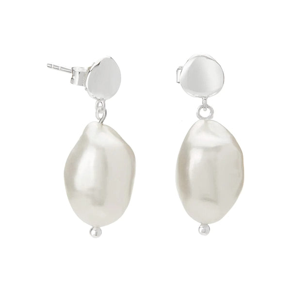 Murkani Jewellery Halcyon Small Pearl Earrings in Sterling Silver