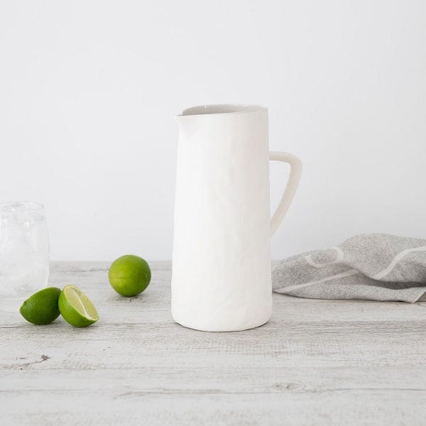 Flax Ceramics Kitchenware Jug w Handle h24cm - White
