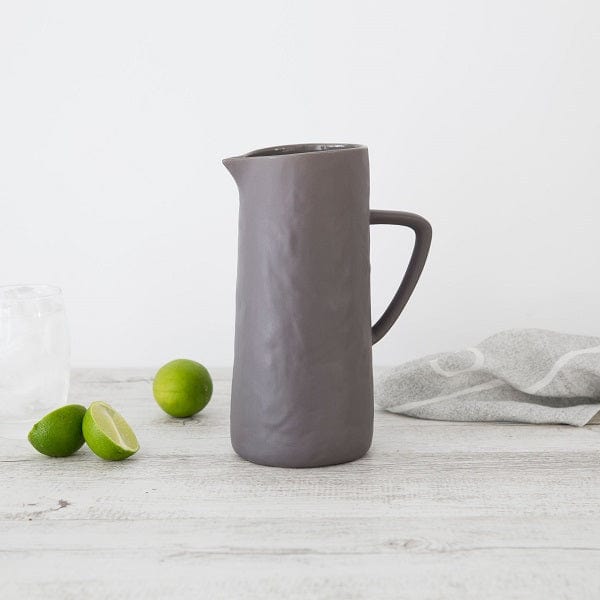 Flax Ceramics Kitchenware Jug with Handle h24cm - Charcoal