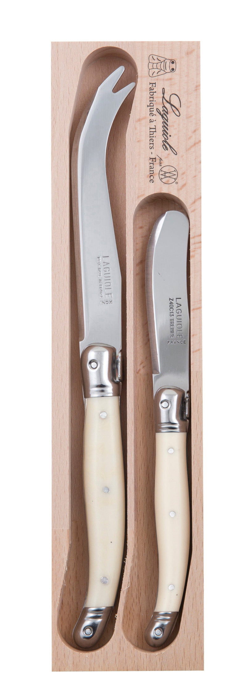 Andre Verdier Kitchenware Laguiole Stainless Steel Cheese & Pâté Knife Set