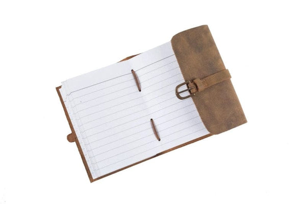 Not specified Stationary Leather A6 Journal -  Lined - Tan