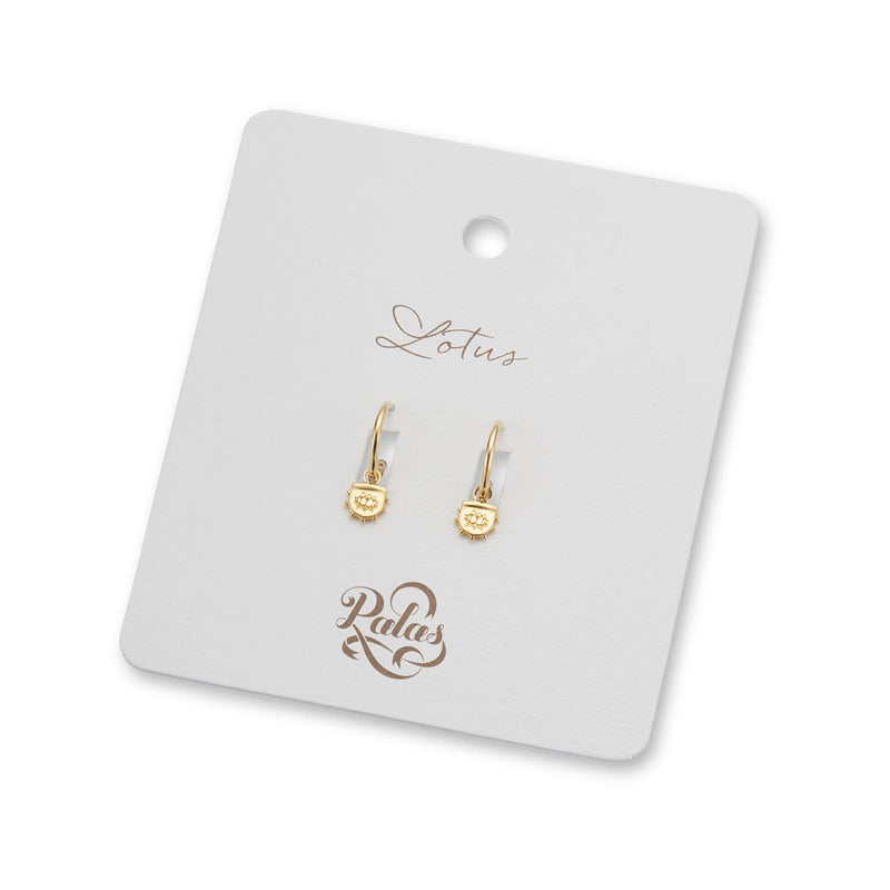 Palas Jewellery Lotus Hoop Earrings