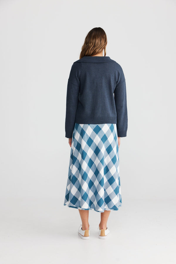 The Shanty Corporation Clothing - Winter Blue Steel Check / M Sicily Skirt
