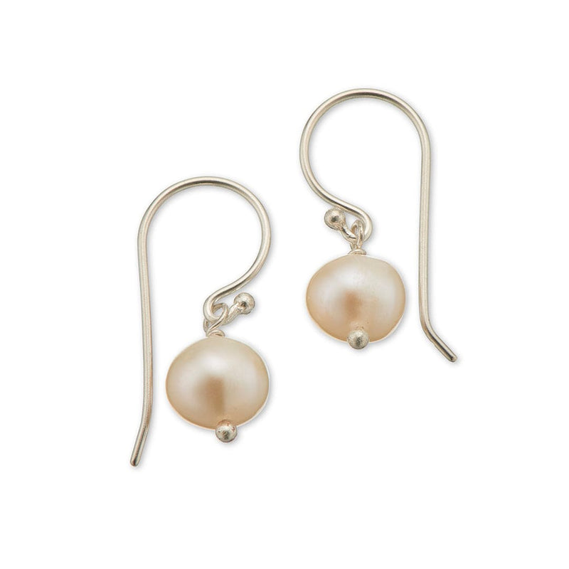 Palas Jewellery Silver and Pearl Hook Earrings
