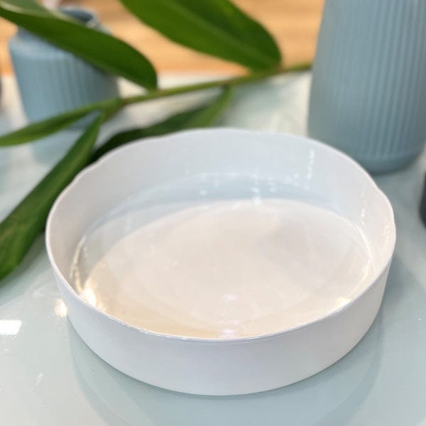 Flax Ceramics Kitchenware Vue Bowl d28h7 - White